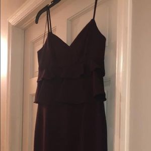 Mid length maroon dress